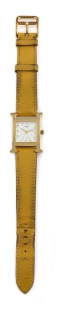 null HERMES Paris, "H H Hours" ref.RS1.201, 1996 Ladies' watch with gold plated steel...
