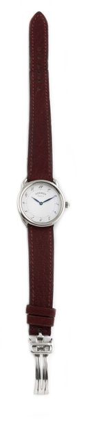 null HERMES Paris" Arceau" ref. AR5.210A, around 2010. Steel bracelet watch, round...