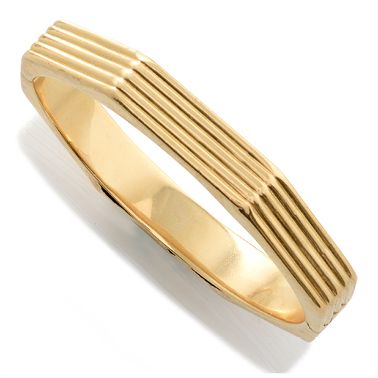 null JONC BRACELET 

in 750 thousandths yellow gold with an octagonal shape (shocks)....