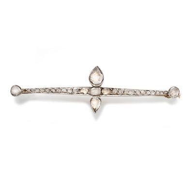 null BARRETTE BARRETTE Belle Epoque Spindle 

in 750-thousandths yellow gold and...