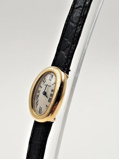 null CARTIER " Mini Baignoire" ref.1960 vers 1980 Rare montre bracelet de dame en...