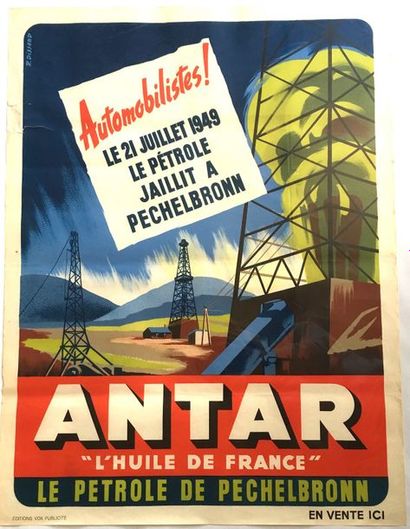 null "Affiches Antar"

-Affiche "Automobilistes, 1949, le pétrole jaillit à Pechelbronn,...