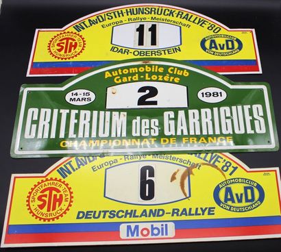 null Trois Plaques de rallye de l’équipage Jean Luc Thérier-Michel Vial

Plaque en...