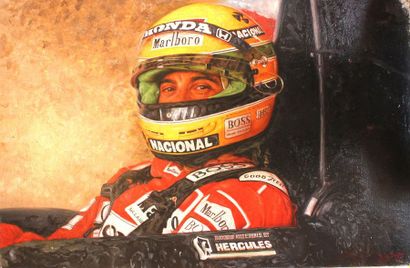 null Bernard de SOUZY ( né en 1948)

« Portrait de Ayrton Senna »

Huile sur toile,...