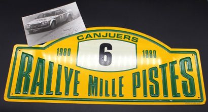 null Plaque N°6 de Jean Luc Thérier, Rallye mille Pistes 1979

Plaque du Rallye Mille...