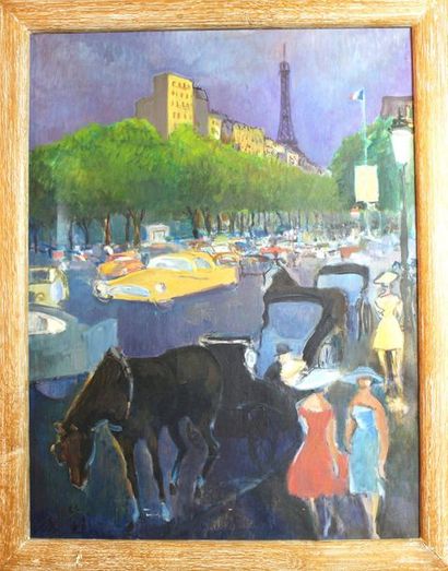 null Jean-Louis CLERC ( 1908-1961)

Le Rond Point 

Huile sur toile, signée en bas...