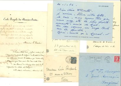 null MUSIQUE ET BEAUX ARTS. – 3 lettres. Maurice CHEVALIER (lettre autographe signée,...