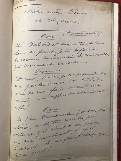 null GUITRY (Sacha). Manuscrit théâtral autographe. [1908-1909]. 24 ff. in-folio...