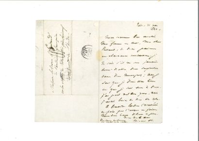  HUGO (Victor). Lettre autographe signée « Victor H. » à l'écrivain Alexandre Guiraud....