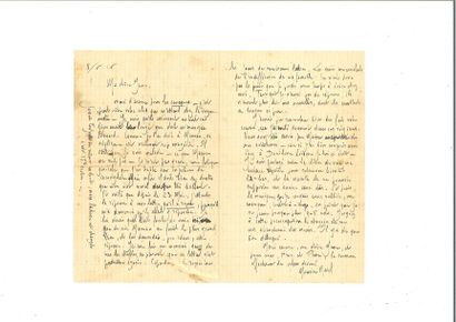 null RAVEL (Maurice). Lettre autographe signée « Maurice Ravel » à Jane Gaudin. S.l.,...