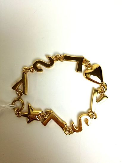 null YVES SAINT LAURENT Bracelet en plaqué or avec les initiales de la marque