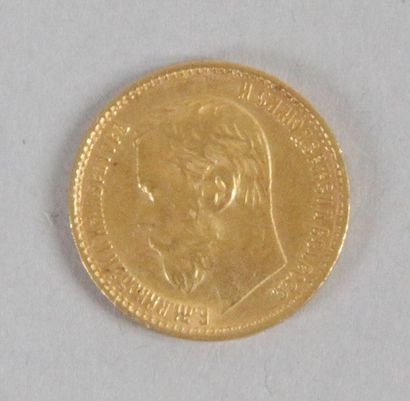 null Une pièce en or de 5 Roubles 1899 poids: 4,3 gr