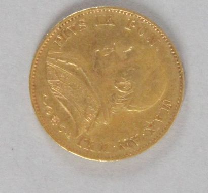 null Une pièce en or de 20 Lires Pontificale 1866 poids: 6,4 gr