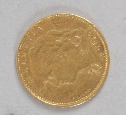 null Une pièce en or de 10 Fr Suisses 1914 poids: 3,2 gr