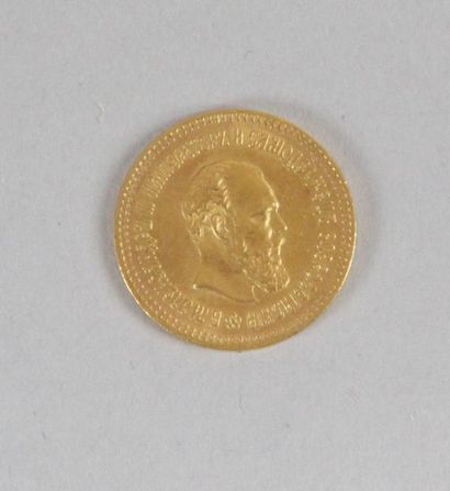 null Une pièce en or de 5 Roubles 1888. poids: 6,4 gr