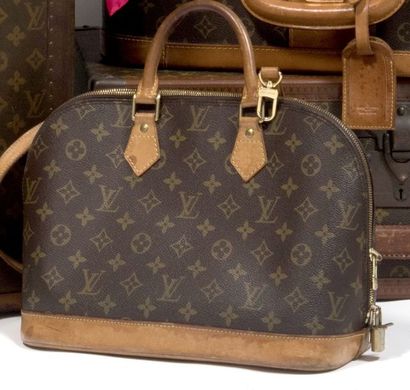 null LOUIS VUITTON Alma model bag in monogramm canvas with two handles and natural...