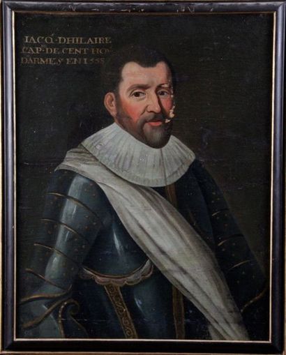 null Ecole FRANCAISE du XIXème siècle Portrait de Jacques d'Hilaire. Huile sur toile...