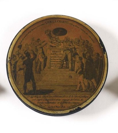 null Three round boxes: a- "Napoleon Bonaparte, Emperor of the French, and Empress...