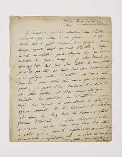 null ROLAND ( Jeanne-Marie Philipon, madame). Autograph letter to friends. Amiens,...