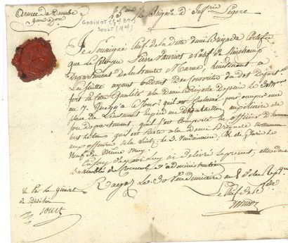 null SOULT (Nicolas Jean-de-Dieu). Visa signed as general commanding the 3rd division...