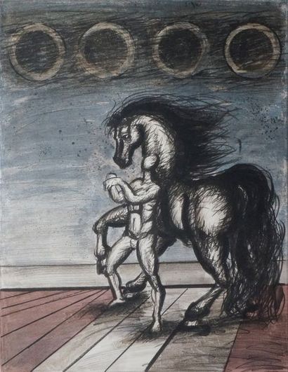 null Franz PRIKING - 1927-1979 LE CHEVAL Lithograph signed and numbered 144/175 and...
