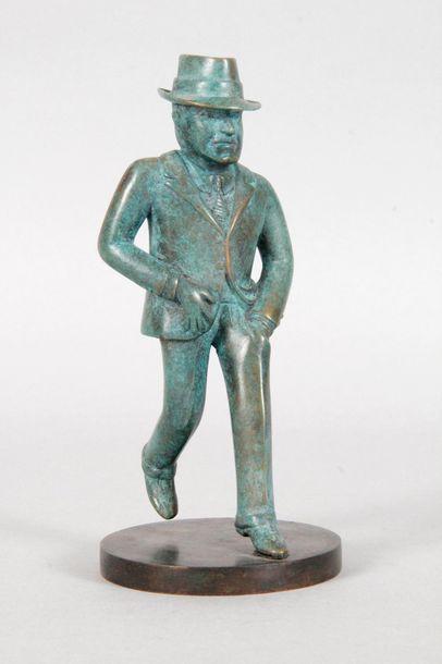 null Antonio SEGUI – né en 1934 « EL COMPRADITO », 2001 Bronze à patine verte nuancée...