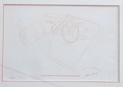 null YOSHIDA Hideki (1949- 2019) "Ferrari 250 GT" Cinq lithographies issues d'un...