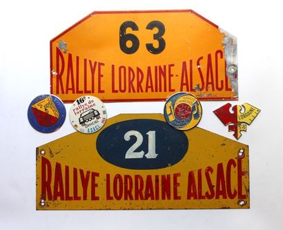 null Rallye de Lorraine Alsace Ensemble de badges et de plaques sur le Rallye Lorraine-...