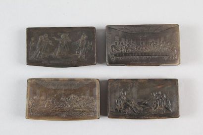null Rectangular horn box with hinged lid showing the Last Supper after Leonardo...
