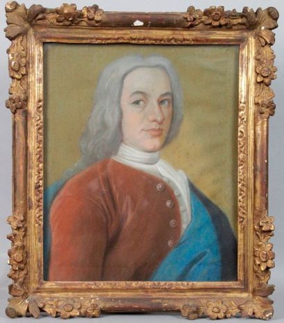 ECOLE FRANCAISE du XVIIIème Portrait d’homme...