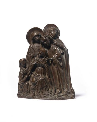 null PAMOISON DE LA VIERGE en bronze. Dans le style du XVIe siècle H : 21, 5 cm
