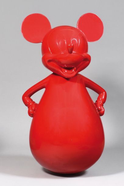 null XIAO BAI (Né en 1971) « Mickey never down» modèle créé en 2012 Sculpture Culbuto...
