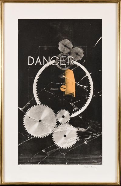null MAN RAY (1890-1976) Danger. 1972 Lithographie en couleurs. Epreuve portant une...