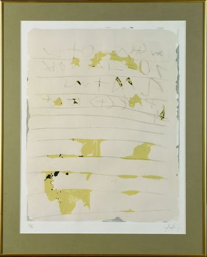 null ANTONI TAPIES (1923 - 2012) Criptografia, 1982 Colour lithograph. Proof numbered...