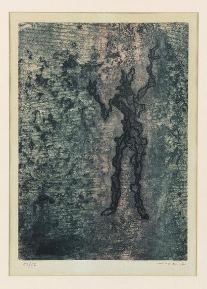 null MAX ERNST (1891-1976) Untitled, for Alain Bosquet- Painted Lyrics. 1959 Engraving...