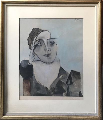 null PABLO PICASSO (1881 – 1973) d’après Portrait de Dora Maar. Procédé Spitzer sur...