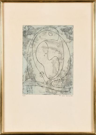 null MAX ERNST (1891-1976) Untitled. 1963 Etching and aquatint in colour on vellum....