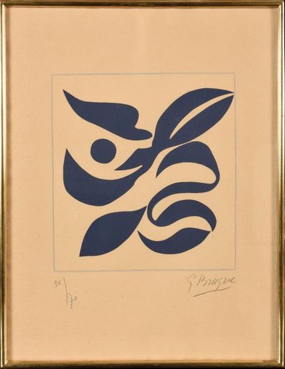 null GEORGE BRAQUE (1882-1963) Untitled. Illustration of the title page for " Si...
