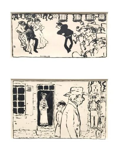 null PIERRE BONNARD (1867-1947) Sunday morning. Quadrille. Two plates from the "Petites...