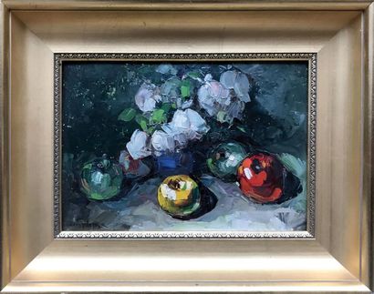 null LOUIS PASTOUR (1876-1948) Still life Oil on board Signed lower left 19 x 28...
