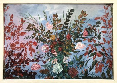 null LOUIS TOUCHAGUES (1893-1974) Fleurs Huile sur toile Signé en bas à gauche 81,5...