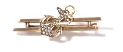 null BROCHE

Or, perles fines

Poinçons : 56, trace d’un poinçon de maître

5 cm.,...