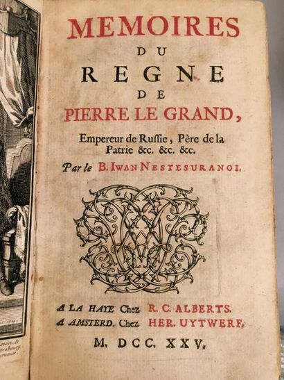 null NESTESURANOI Ivan, baron

Mémoires du règne de Pierre le Grand. La Haye, 1740....