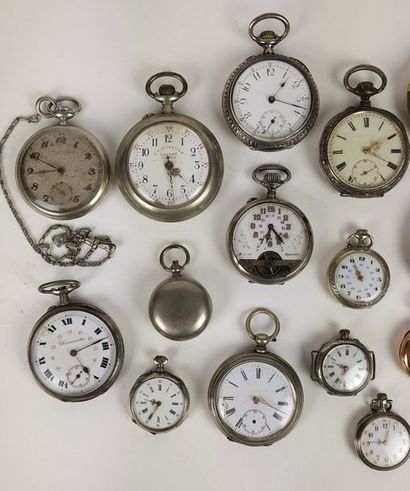 null Collection of 19th century silver, copper and gold GOUSSET WATCHES and a silver...