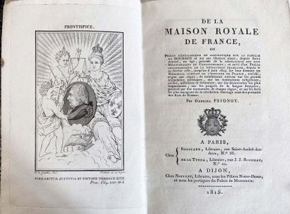 null PEIGNOT (Gabriel). De la Maison royale de France, ou Précis généalogique et...
