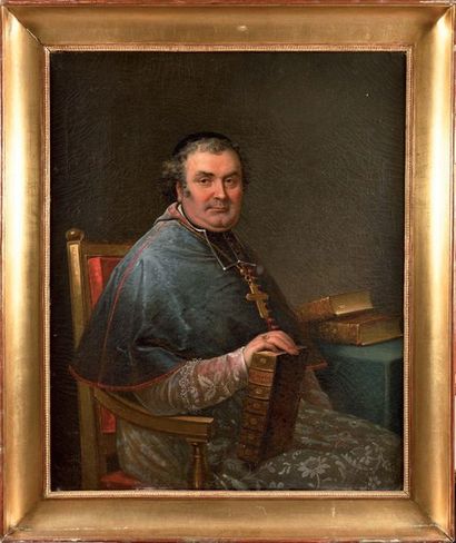null Edouard PINGRET (1785-1869) Ecole française du XIXe siècle. Portrait de Monseigneur...