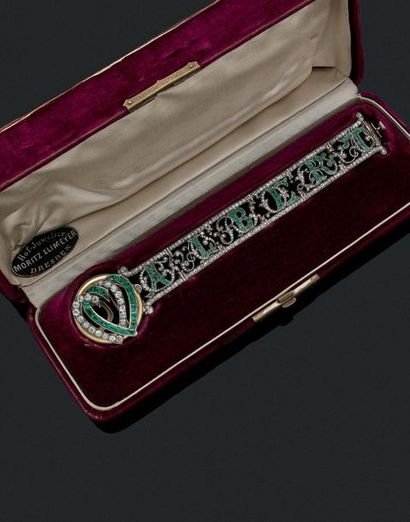 null Superbe bracelet commandé par Albert de Saxe (1828-1902) pour son épouse, la...
