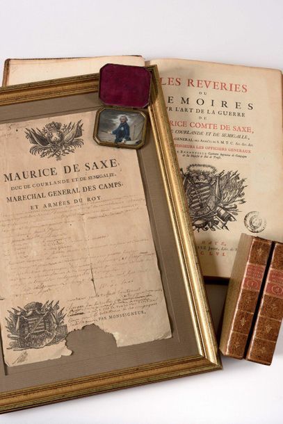 null de BONNEVILLE « Les Rêveries ou Mémoires sur l’Art de la Guerre de Maurice Comte...
