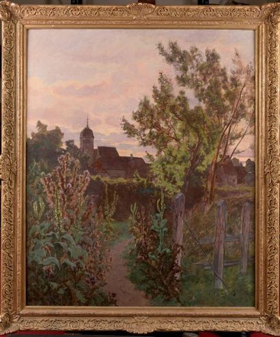 null Jean-Adolphe CHUDANT (1860-1929)
Le clocher du village de Buthiers, Franche-comté
Huile...