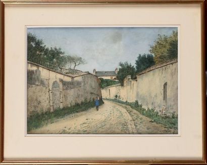null Alphonse Alexis MORLOT (1838-1918) Ruelle Paire d'aquarelles Signé en bas à...
